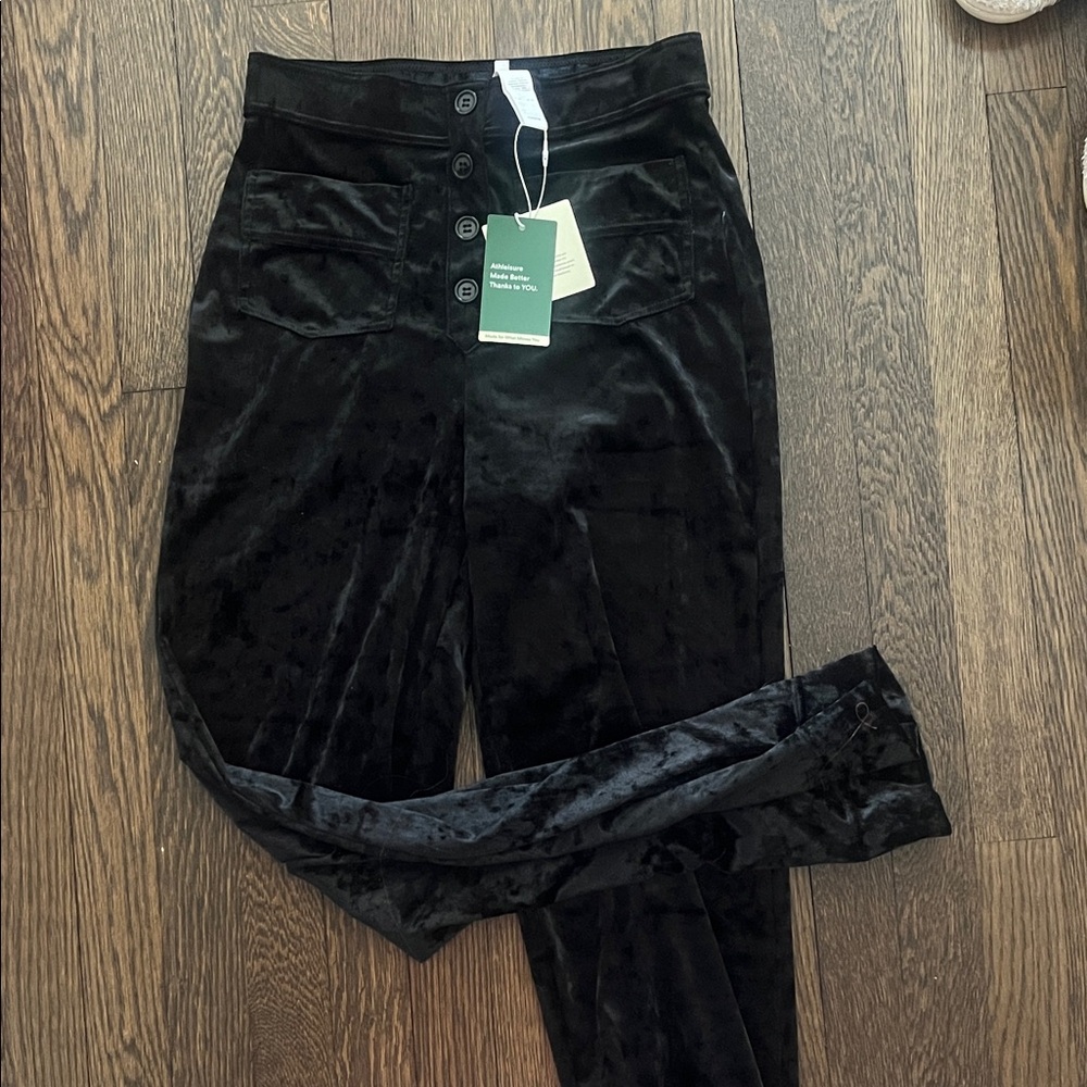 Black Velvet Halara High-Waisted Pants